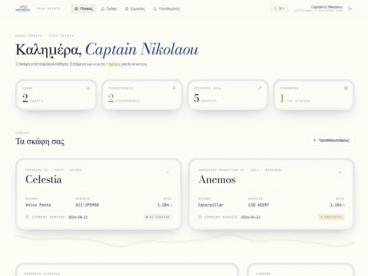 Portal dashboard