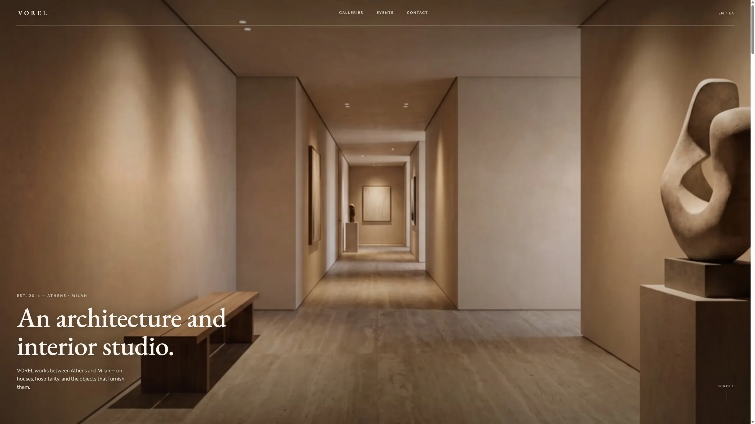 Hero corridor — an architecture and interior studio