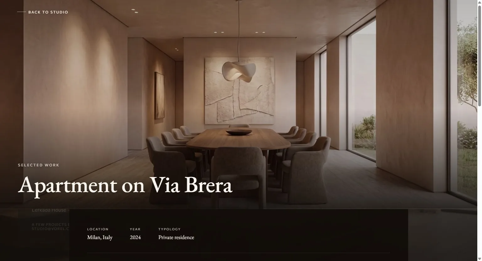 Project view — Apartment on Via Brera